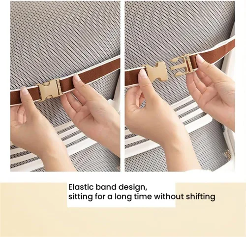 Miniatura 3 de Cojín para silla de escritorio, cojín para silla de oficina, cojín de asiento con soporte de espalda, almohadilla integrada con banda fija