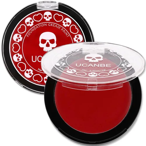 Miniatura 10 de UCANBE Base de maquillaje facial y corporal en crema negra, pintura de grasa profesional no tóxica, paleta de pintura facial para Halloween