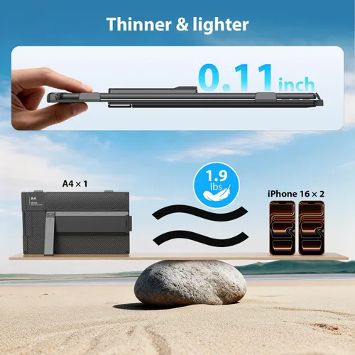 Miniatura 7 de APILDELLA Extensor de pantalla dual para portátil de 14 pulgadas, monitor extendido para laptop FHD de 1080P con altavoz, segundo monitor Plug-Play