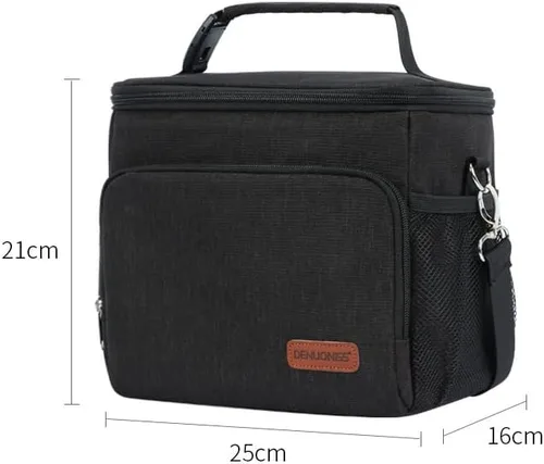 Miniatura 2 de MAxba Lonchera a prueba de fugas para hombres y mujeres, bolsa grande reutilizable con aislamiento, bolsa de mano para el trabajo y la oficina