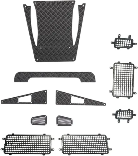 RC Crawler Car Hood Metal Skid Plate para 1/18 TRX-4M (set2)