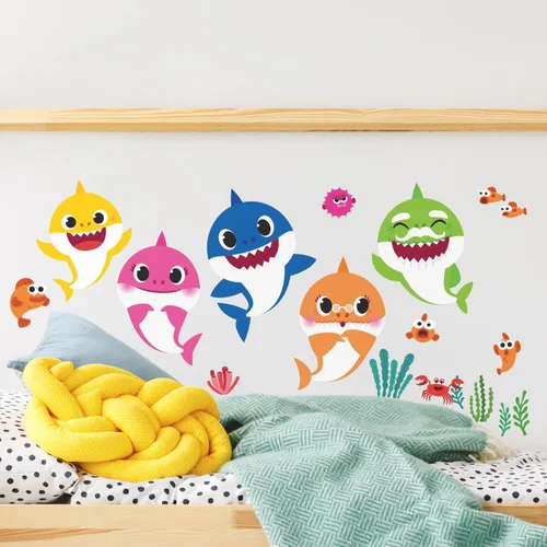 Miniatura 3 de RoomMates RMK4303SCS Baby Shark - Calcomanías de pared para despegar y pegar