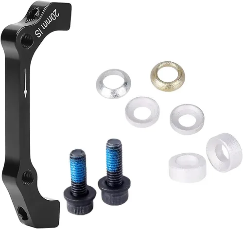 Soporte de montaje de freno de disco para bicicleta, aleación de aluminio, mecanizado CNC, adaptador de montaje de poste de pinza estándar con junta