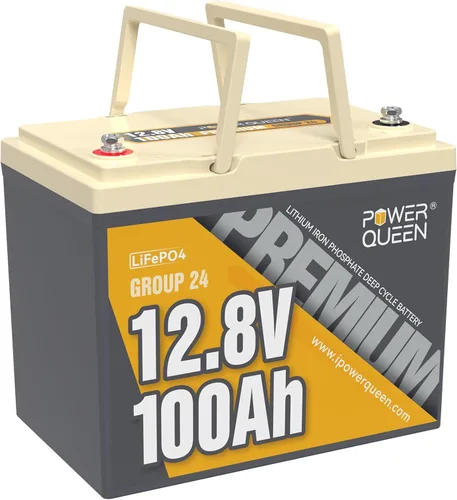 Miniatura 14 de Power Queen - Batería de 12V 100Ah LiFePO4, función mejorada de corte de baja temperatura, BMS de 100A incorporado, celda de batería de grado A