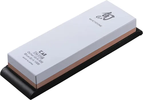 Shun Combinación de piedra de afilar para afilar cuchillos, grano 300 y 1000, DM0708, 6 pulgadas, gris claro