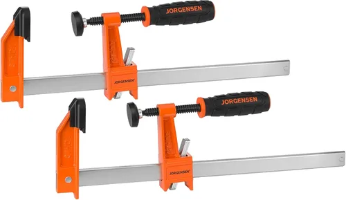 Miniatura 20 de Jorgensen 18-Inch Bar Clamp Set, Medium Duty Steel Bar Clamps for Woodworking, Wood Clamps with 600 lbs Load Limit, 2-Pack
