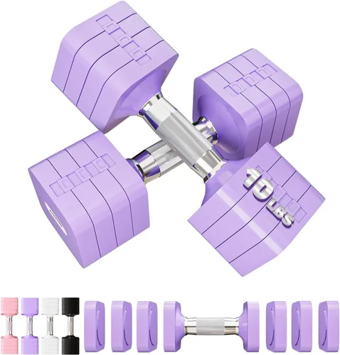 Juego de mancuernas ajustables de 15 libras, 20 libras, 40 libras, 50 libras, juego de mancuernas de peso libre para mujeres y hombres, juegos de