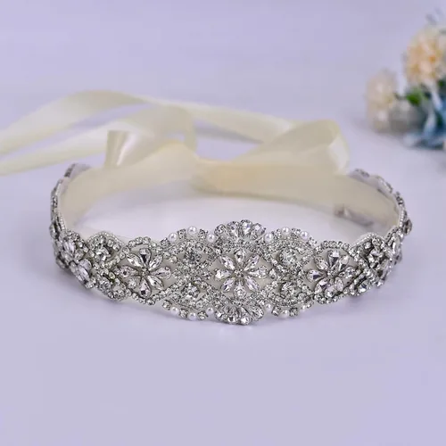 Miniatura 46 de azaleas Cinturón de boda fino de cristal para mujer, cinturón de novia para boda, dama de honor, accesorios de vestido de niña de las flores, 16
