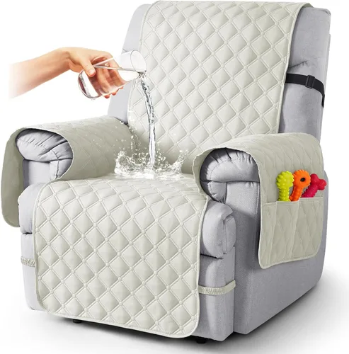 Miniatura 54 de TAOCOCO Fundas reclinables 100% impermeables, con correas para las piernas, funda de sofá reclinable reversible para silla reclinable, protector