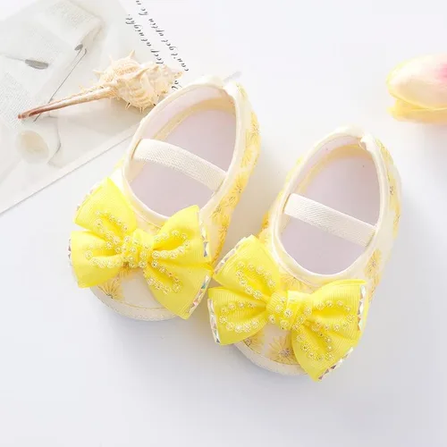 Miniatura 2 de DDDHL Zapatos para bebés, zapatos de princesa, lisos, con diadema suave, para bebés y niñas de 0 a 18 meses