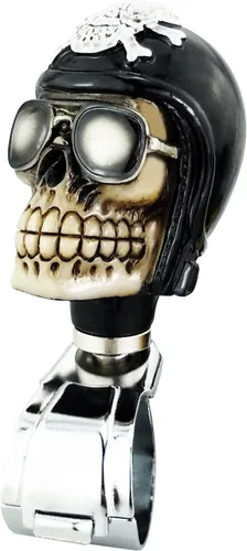 Miniatura 4 de Lunsom Pomo giratorio de rueda, perilla giratoria con forma de calavera, perilla suicida, ayuda de giro, pomos giratorios aptos para tractores