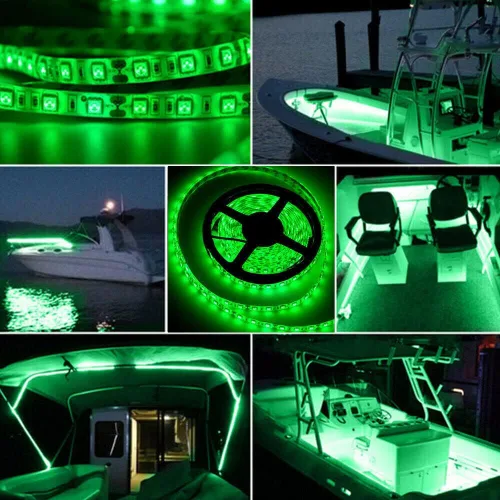 Miniatura 5 de Luces LED de barco de 25 Pies, tira de luces LED de pontón marino impermeable, luz interior de cubierta de barco, accesorios de barcos, iluminación