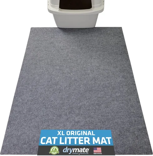 Miniatura 14 de Drymate - Tapete para gatos, contra desorden de caja de arena, a prueba de orina, absorbente/impermeable, 20 x 28 pulgadas, azul