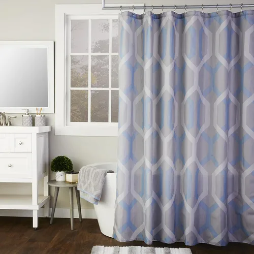 Miniatura 18 de SKL Home by Saturday Knight Ltd. Cortina de ducha de tela Hopscotch, color gris, 72x72 pulgadas Hopscotch (gris)
