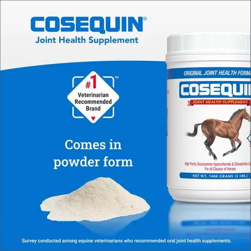 Miniatura 7 de Nutramax Cosequin Suplemento Original para la Salud Articular para Caballos - Polvo con Glucosamina y Condroitina, 700 Gramos