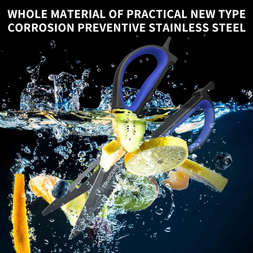 Miniatura 6 de TRUSCEND Pesca multiusos, cocina resistente para cortar, paquete de 2 unidades de acero inoxidable endurecido que proporcionan una resistencia