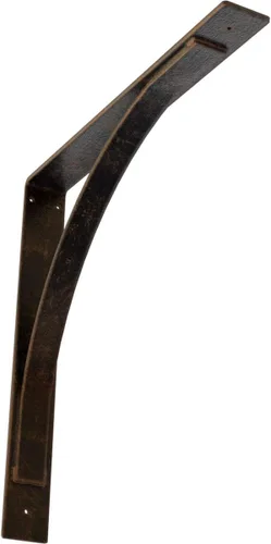 Miniatura 167 de Soporte de acero Morris de 3 pulgadas de ancho x 6 pulgadas de profundidad x 6 pulgadas de alto, latón envejecido