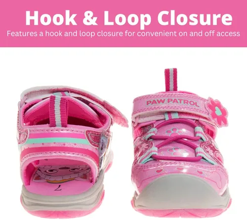 Miniatura 5 de Nickelodeon Skye Everest Beach - Zapatos iluminados de la Patrulla Canina para niñas, sandalias de verano, zapatos de agua para niños, correa