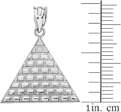 Miniatura 2 de Alta Polaco de Plata Antiguo Egipto pirámide forma encanto colgante