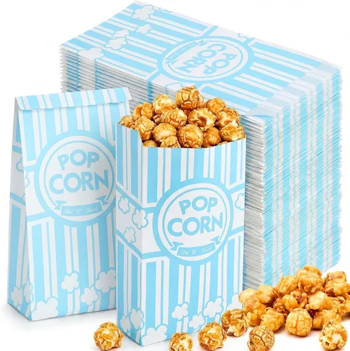Miniatura 10 de Potchen 300 bolsas de palomitas de maíz de 2 onzas a granel para palomitas de maíz, resistentes a la grasa, bolsas desechables para carnaval