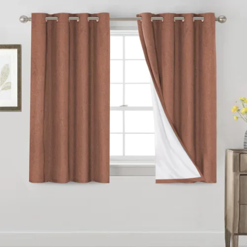 Miniatura 17 de Primitive - Cortinas opacas 100 % de lino texturizado natural para dormitorio, sala de estar, cortinas para ahorra energía, tela de arpillera