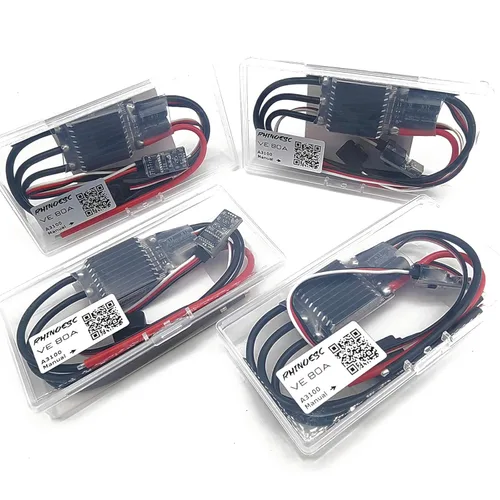 Miniatura 5 de AM32 VE80A Crawler ESC 2-8S BEC 5.2-8.2V ESC sin escobillas para 1/8 1/10 Escala Crawler Car Axial SCX10 Traxxas TRX-4 TRX-6 (VE80A)