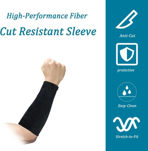 Miniatura 2 de 2 pares de mangas de brazo resistentes a cortes de nivel 5, protectores de antebrazo para protección de manos y brazos, alternativas de guantes