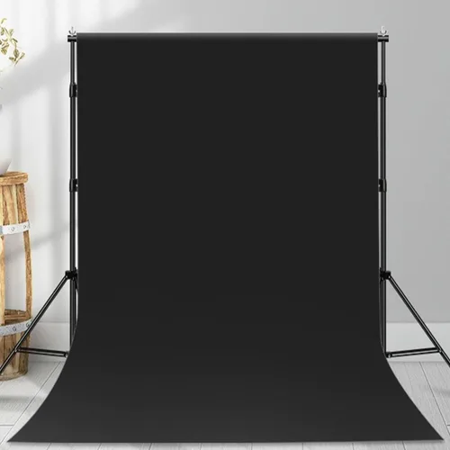 Telón de fondo negro de tela para fotografiar retratos de fiesta, estudio de video de 5 x 7 pies