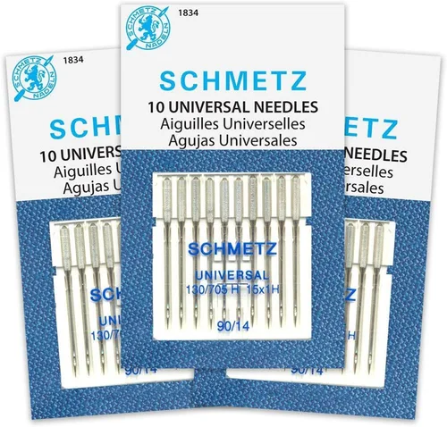 Miniatura 2 de SCHMETZ Agujas universales para máquina de coser doméstica (130/705 H) - Tamaño 90/14 - 3 paquetes - 30 agujas
