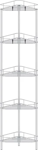 Miniatura 21 de HuggieGems Estante Organizador de Esquina para Ducha de 2 Niveles con Ganchos, Soporte de Estantes de Baño, Negro