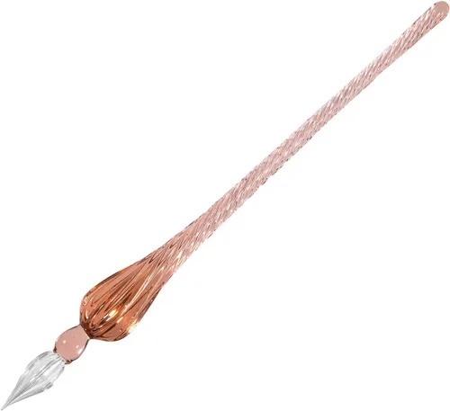 Miniatura 9 de molshine Pluma de vidrio hecha a mano con cristal para caligrafía. Pluma de cristal para firmar sumergida para artistas, mujeres, hombres