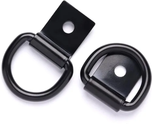 Miniatura 8 de 12 Piezas Anclajes de Amarre de Acero con Anillo en D, Anillos de Amarre de Remolque Resistentes de 1/4 Pulgadas para Red de Carga, Cama de Camión