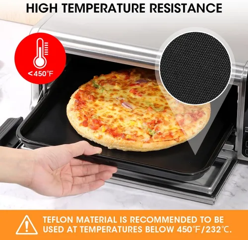 Miniatura 4 de AIEVE Revestimientos para freidora de aire, 4 paquetes de forros de horno de teflón para la parte inferior del horno compatibles con Ninja Foodi