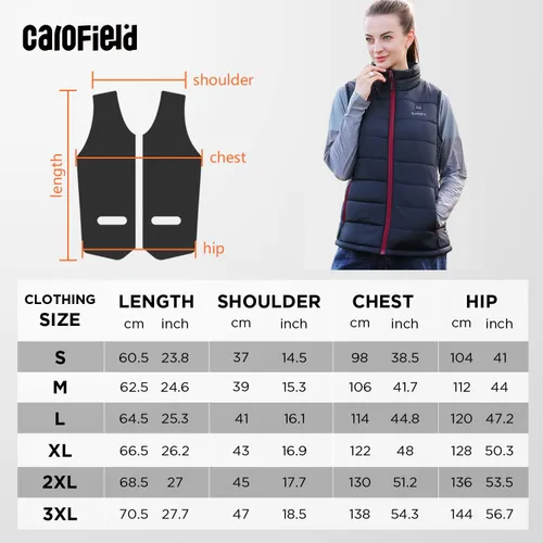 Miniatura 9 de Carofield Heated Jackets for Women, 2022 Lightweight Heating Heated Jackets for Women with Battery Pack