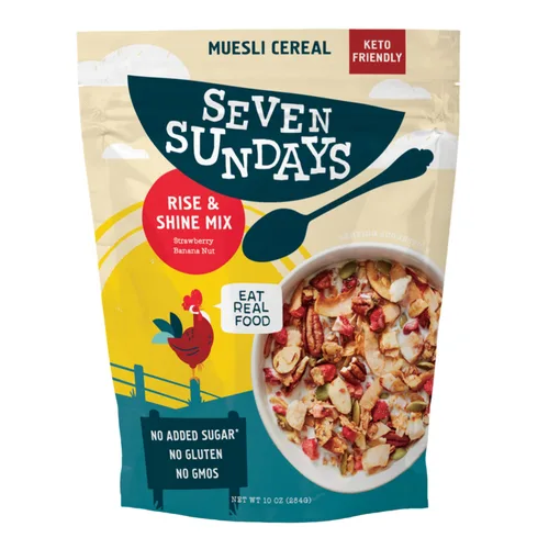 Miniatura 13 de Seven Sundays Farmers Market - Cereal orgánico Muesli de grosella y almendra, bolsa de 12 onzas, certificado sin gluten, sin OMG, sin azúcar