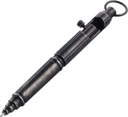 Miniatura 6 de SMOOTHERPRO Bolígrafo de acción de perno de latón macizo con clip de acero inoxidable, nodo de bambú para temblor, parkinson, artritis, oficina