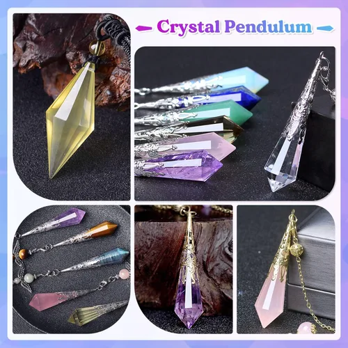 Miniatura 4 de LET'S RESIN Moldes de Resina 18 Piezas Moldes de Silicona de Cristal Péndulo, Moldes de Joyería de Resina UV Multifaceta para Colgantes de Cristales