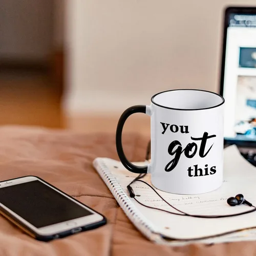 Miniatura 3 de YHRJWN Taza de café con texto en inglés "You Got This" para mujeres y hombres, regalos motivacionales inspiradores para mejores amigos, compañeros