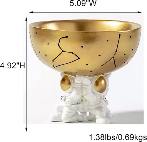 Miniatura 3 de Esculturas familiares de astronautas, familia de 3 figuras de astronautas, decoración de dormitorio con temática espacial, decoración de escritorio