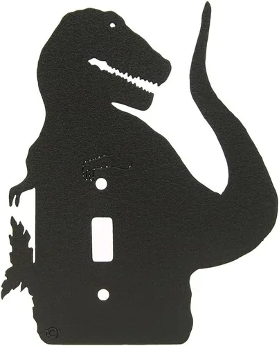 Cubierta de Interruptor de Luz de Acero Americano, Cubierta de Enchufe con Decoración de Dinosaurio, Cuerpo de Tiranosaurio T-Rex, Interruptor de