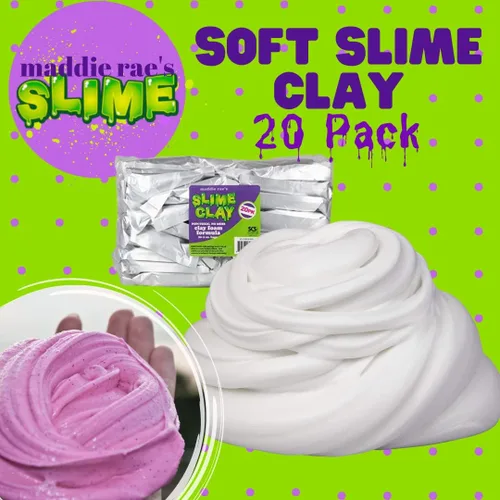 Miniatura 2 de SCS Direct Maddie Rae Slime Clay (20 unidades) - Fórmula de espuma no tóxica, sin ensuciar para efectos únicos de mantequilla cremosa, ideal