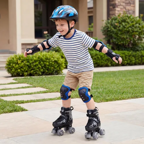 Miniatura 2 de BABY JOY Patines de ruedas ajustables en 4 tamaños para niños de 5 a 14 años de edad, niñas y adolescentes con ruedas iluminadas y protección