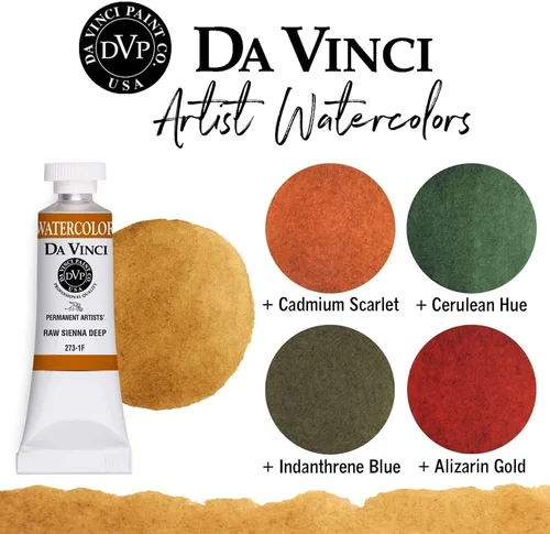 Miniatura 152 de DA VINCI PAINTS Pintura Acuarela Profesional para Artistas, Alizarin Crimson (Quinacridone), 37ml Índigo