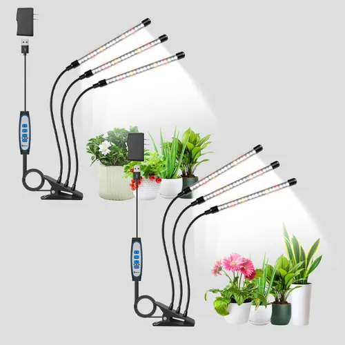Miniatura 10 de wolezek Luces de cultivo para plantas de interior, 6000 K, 40 luces LED de espectro completo para plantas de interior, lámpara de cultivo blanca