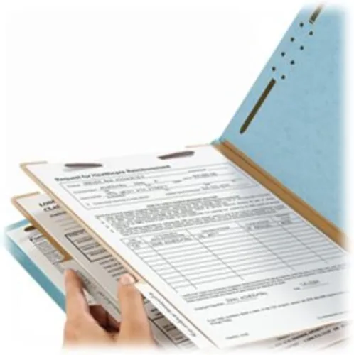 Miniatura 6 de Carpetas de clasificación azules Smead para documentos, tamaño carta, expansión de 2 pulgadas, 2 divisores, tablero prensado duradero para archivos