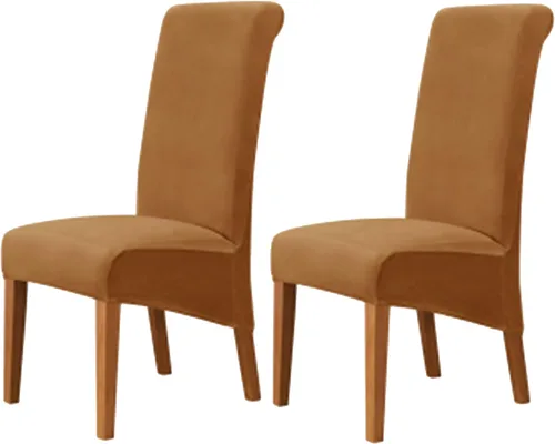 Miniatura 18 de Stretch Velvet Dining Chair Slipcovers Solid Color Armless Chair Cover with Elastic Bottom for Dining Room Kitchen Banquet (Blue, Set of 2)