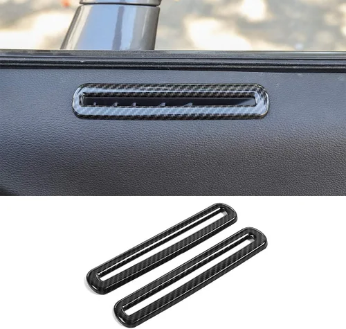GZXinWei Cubierta de salida de aire de puerta interior de fibra de carbono para Dodge Challenger 2015-2020 2021 2022 2023 Adhesivo para panel Estilo