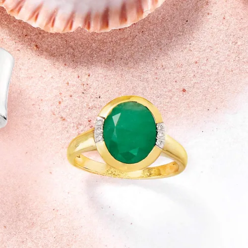 Miniatura 5 de Ross-Simons 3.00 Carat Emerald Ring With Diamond Accents in 14kt Yellow Gold