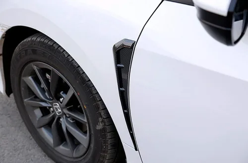 Miniatura 9 de x xotic tech Cubierta de ventilación lateral estilo Type-R, textura de fibra de carbono, compatible con Honda Civic 10ª generación 2016-2021