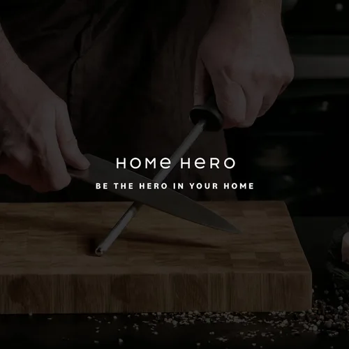 Miniatura 8 de Home Hero 2 cuchillos Santoku con funda, cuchillo de corte de acero inoxidable de alto carbono con mango ergonómico, cuchillo de cocina multiusos